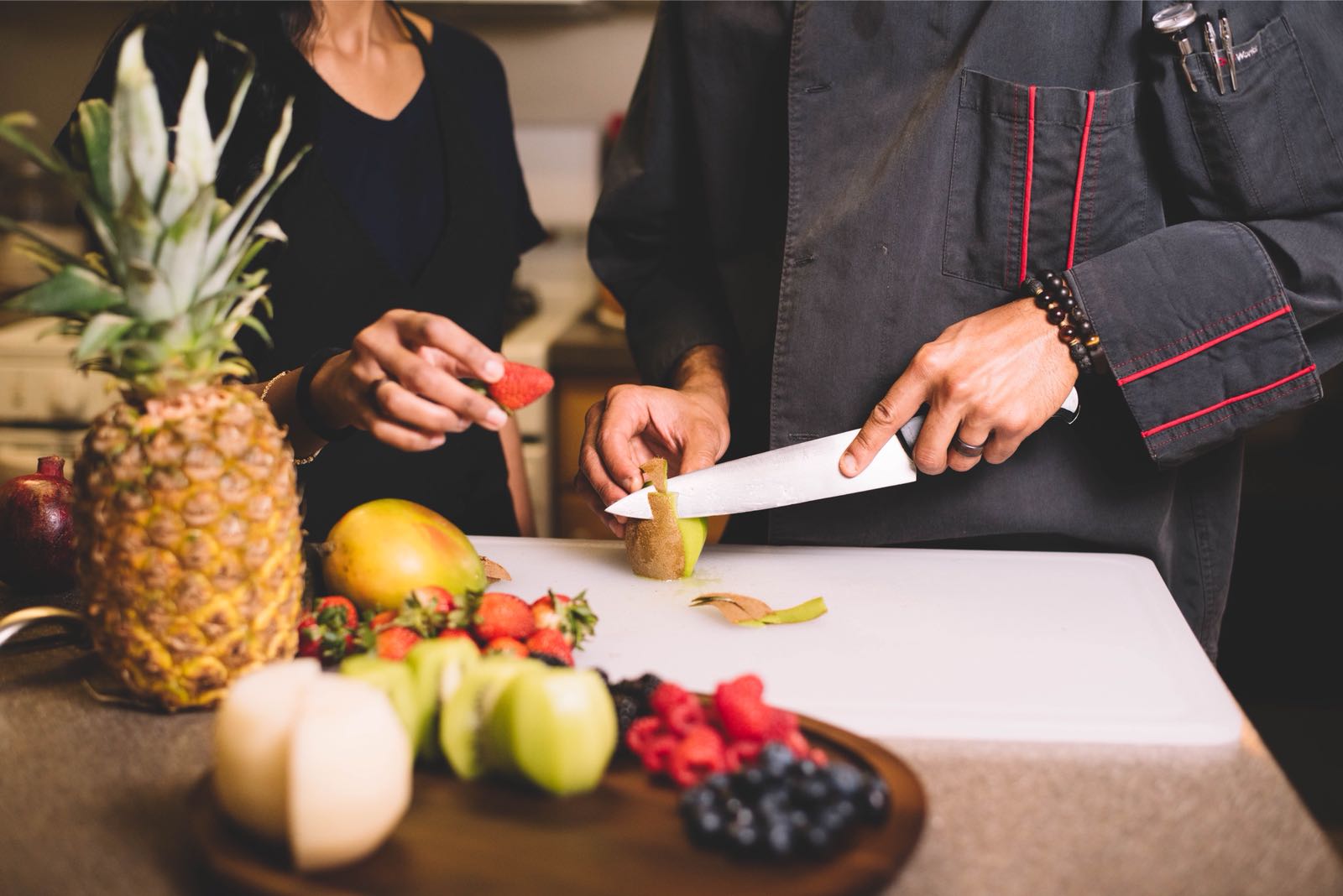 Carving Fruits HAnds
